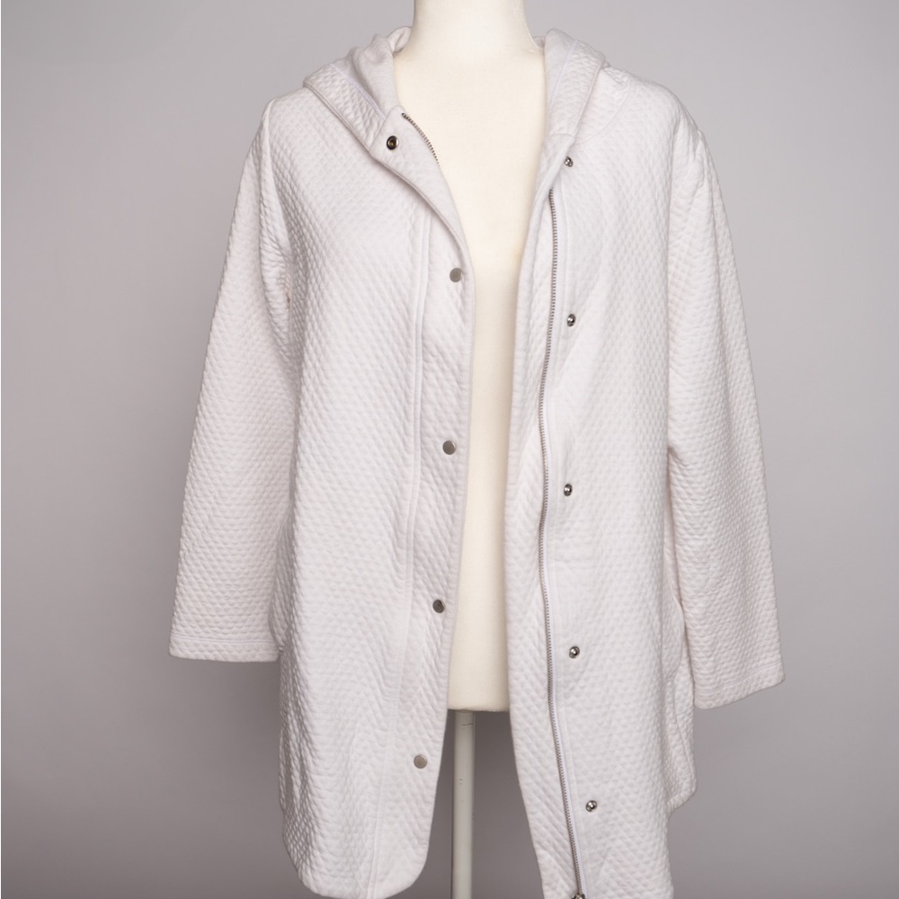 Eileen Fisher Organic Cotton Quilted Hooded Jacket